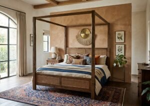 bed placed in the middle
