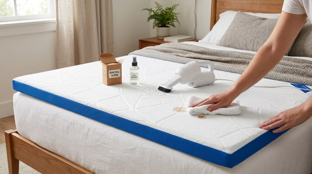 how to clean memory foam mattress topper